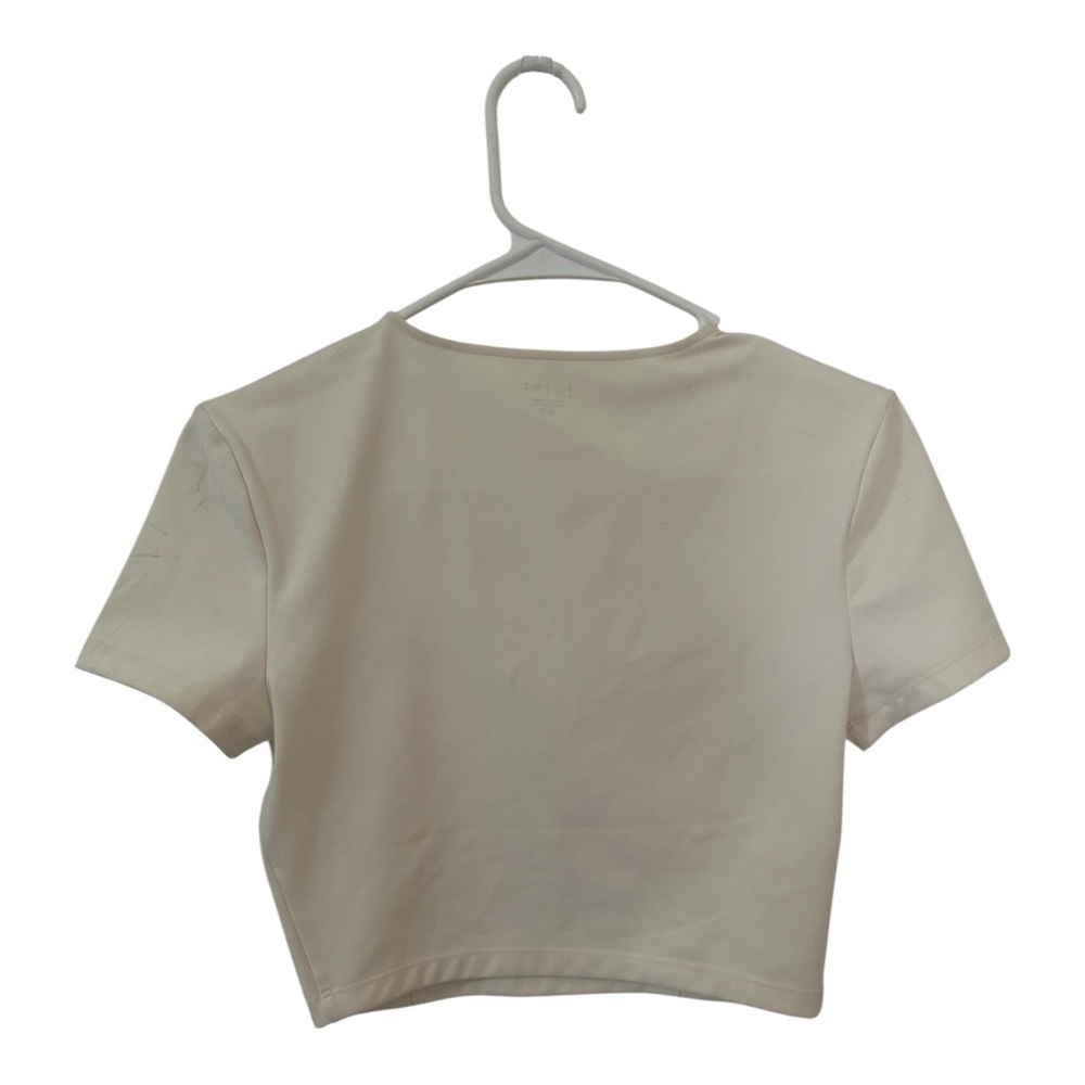 LeORE Cream Cropped Top - Picture 2 of 4